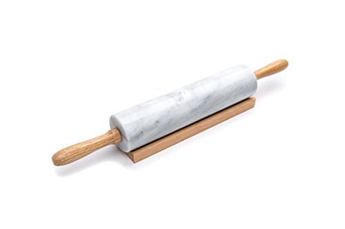 Fox Run Fox Run Polished Marble Rolling Pin with Cradle, 10 in Barrel