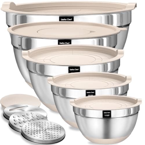 Umite Chef Umite Chef Stainless Mixing Bowl Set (with Lids)